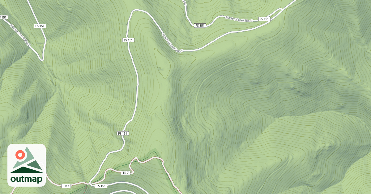 Map of MARTEN CREEK ROAD
