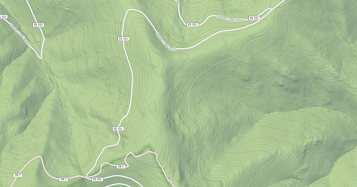 Map preview of MARTEN CREEK ROAD