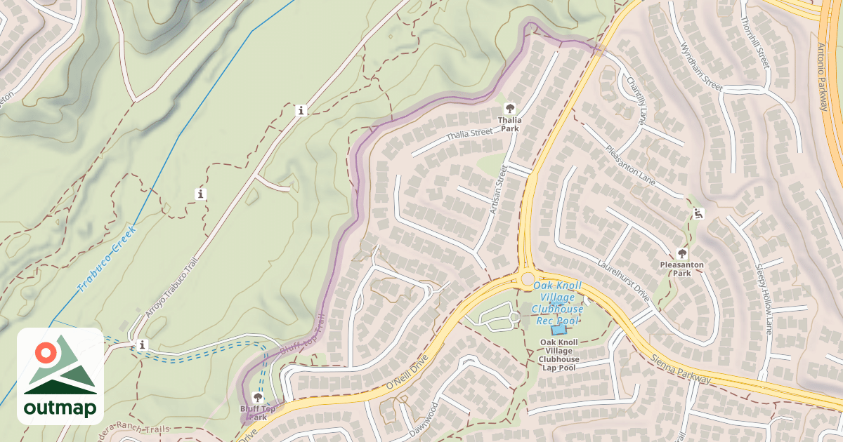 Map of Bluff-top Trail