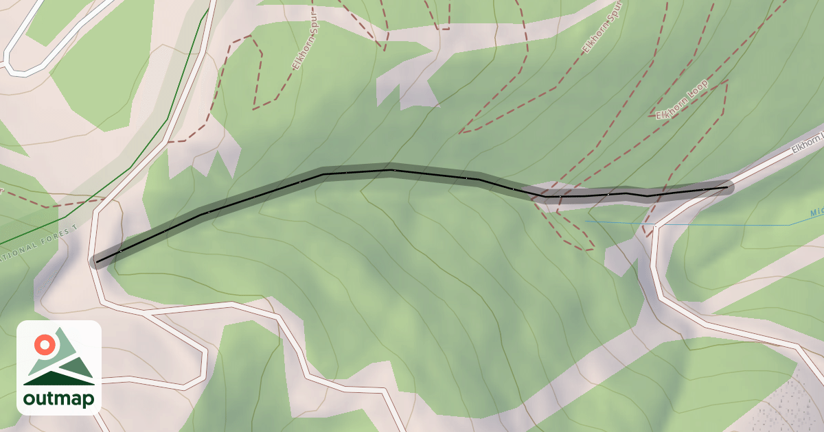 Map of Lower Bearcat Gully