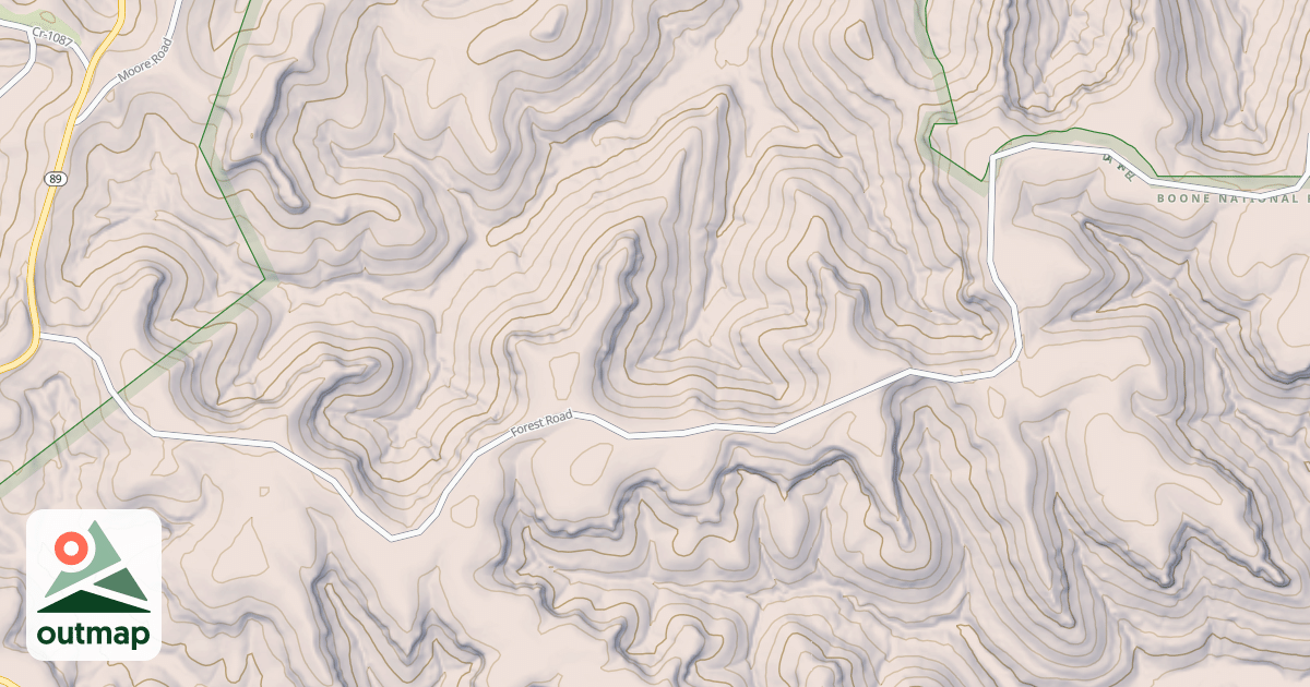 Map of BRUSHY RIDGE