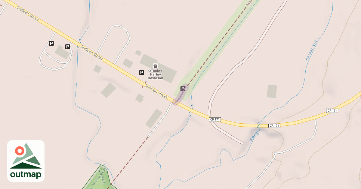 Map of Mamakating O&W Rail Trail