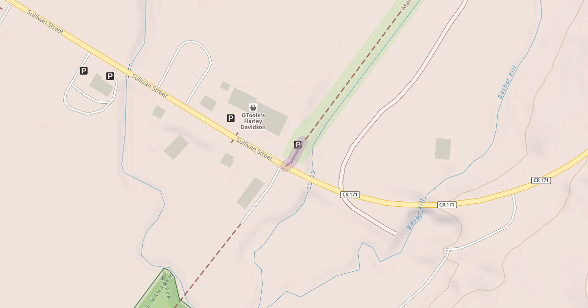 Map preview of Mamakating O&W Rail Trail