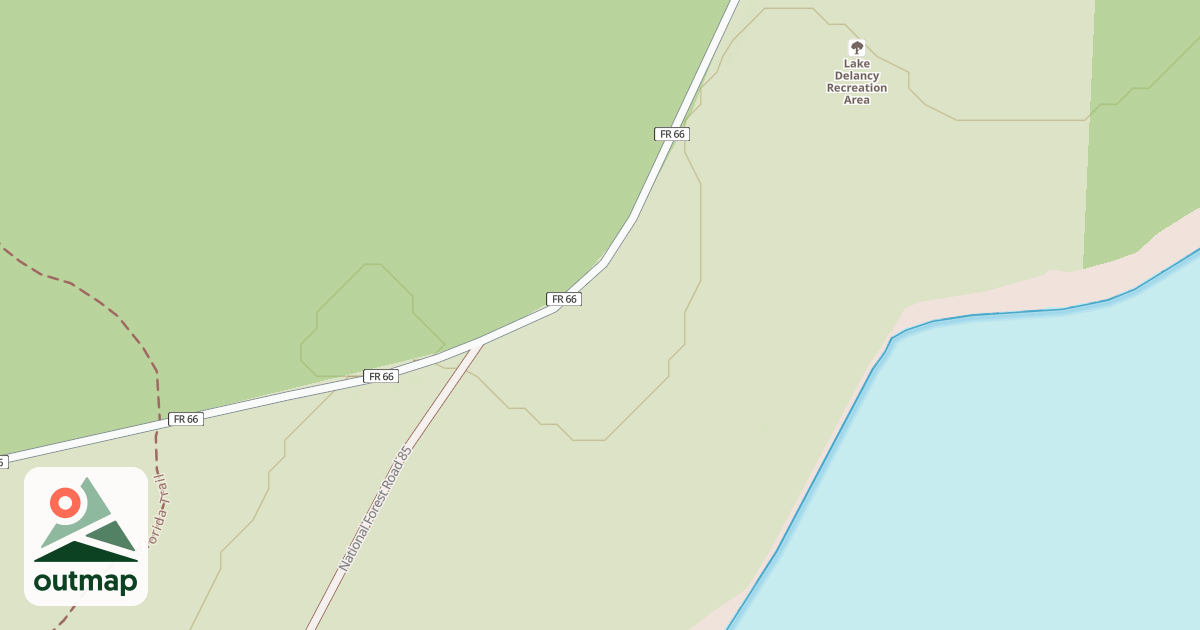 Map of LAKE DELANCY EAST