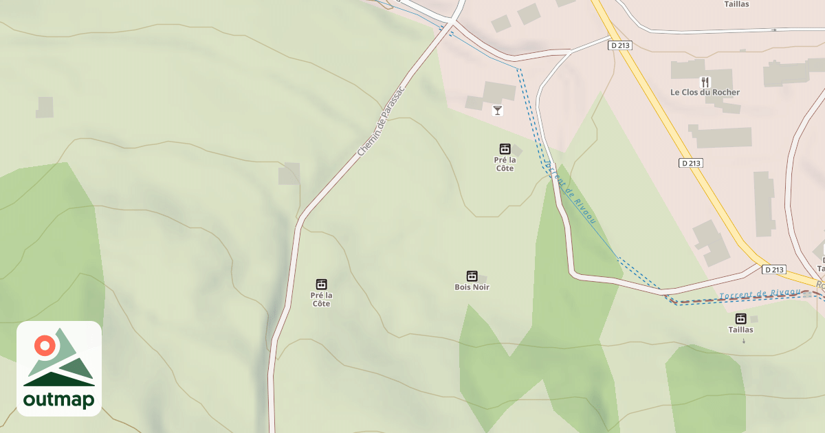 Map of Piste de Luge de Pré la Côte