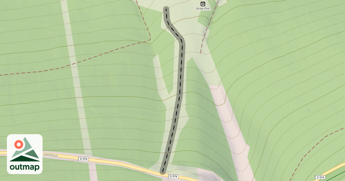 Map of La piste en "S"