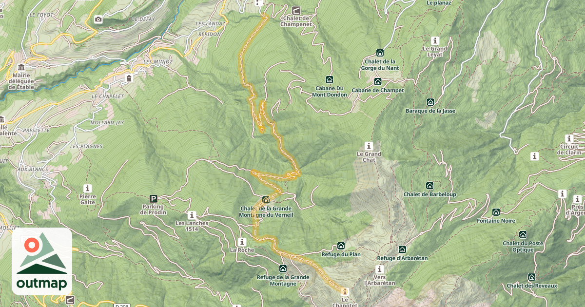 Map of Chapotet — Les Portiers