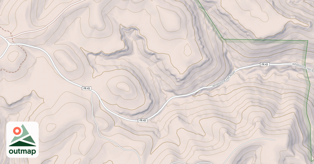 Map of WHETSTONE BRANCH