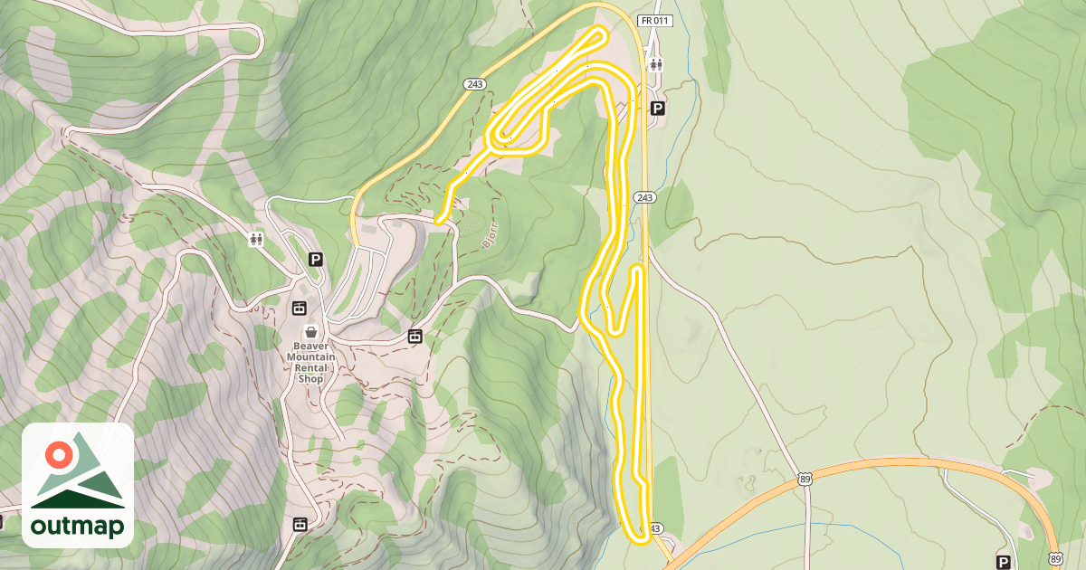 Map of Beaver Bottoms Nordic Trail