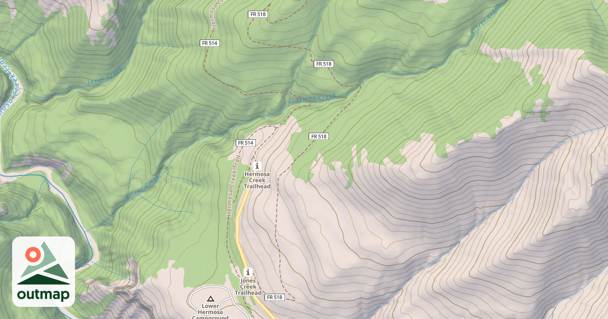 Map of Jones Creek