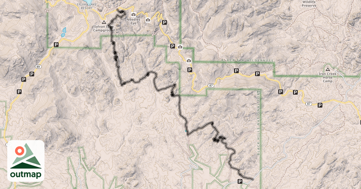 Map of Paha Sapa Trail