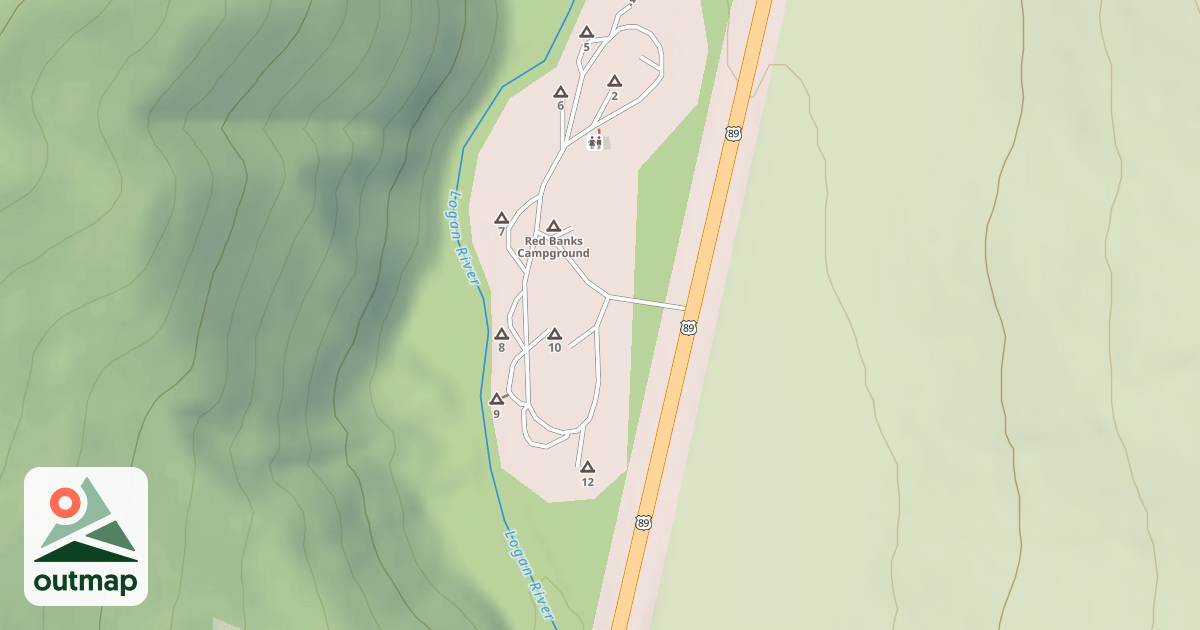 Map of RED BANKS CG