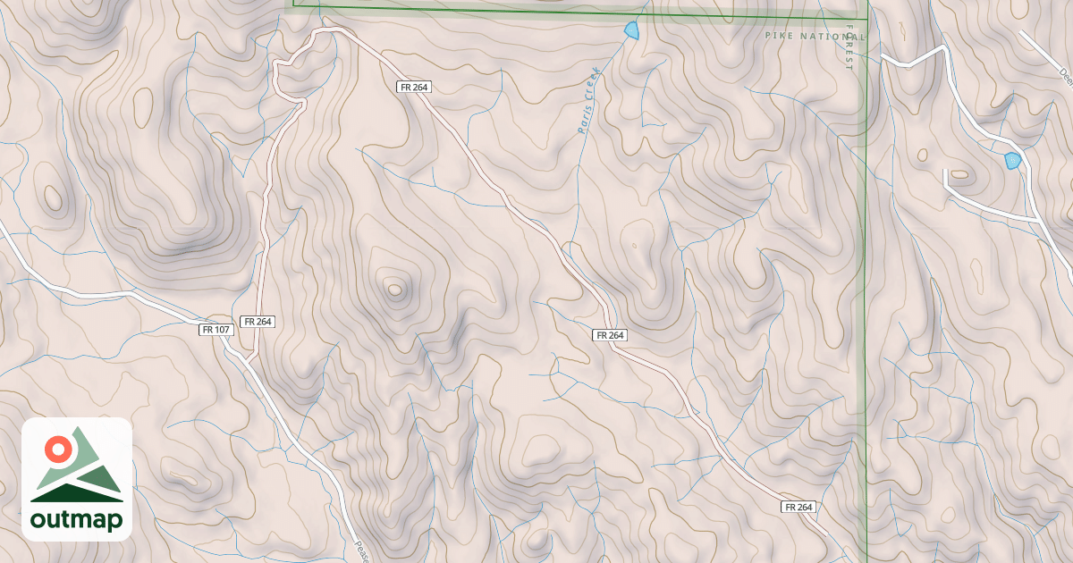 Map of PARIS CREEK