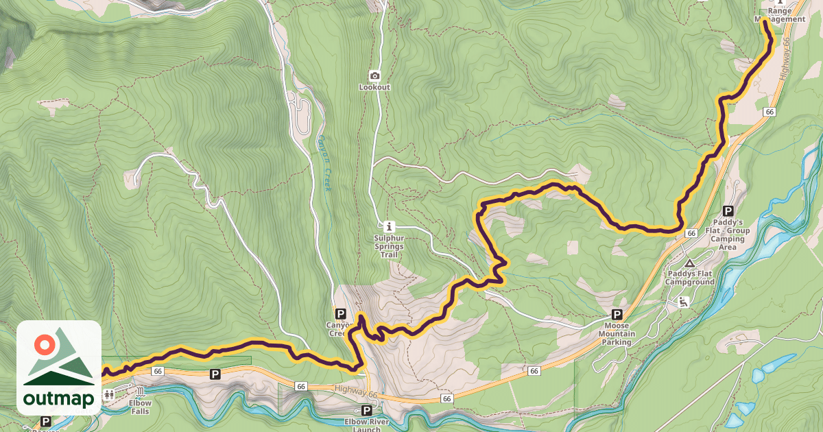 Map of Elbow Valley Trail