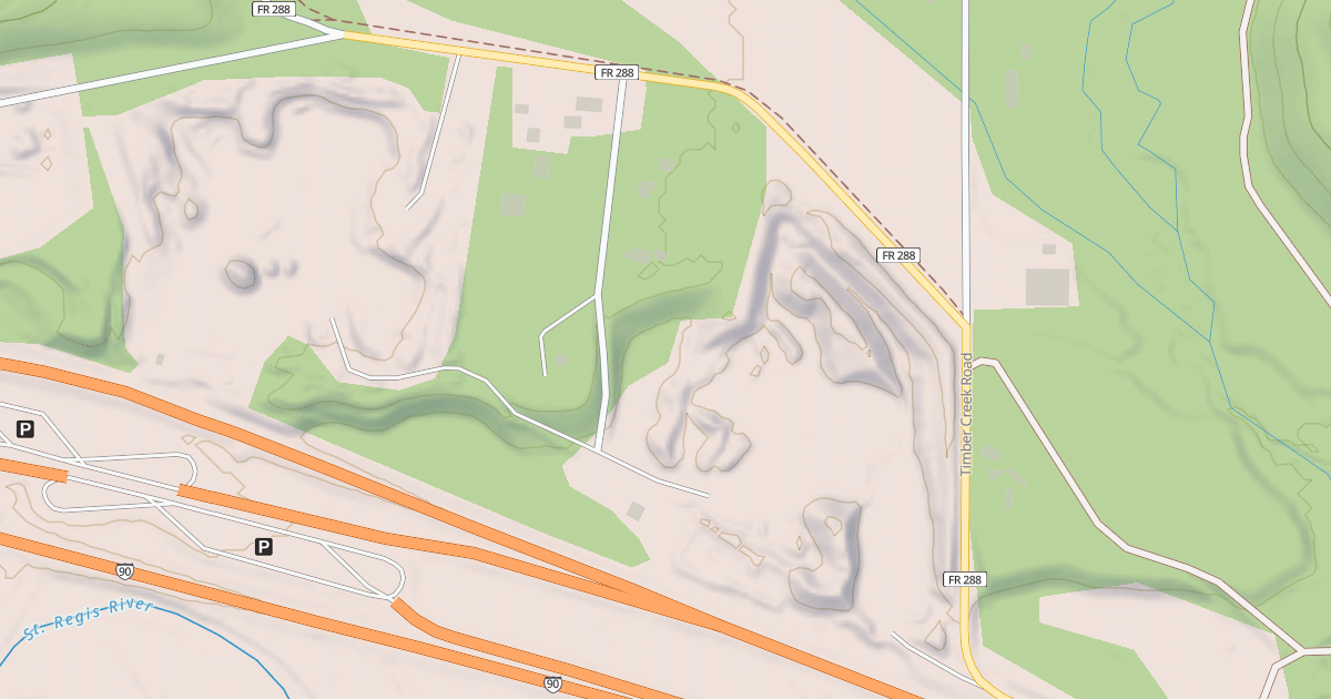 Map preview of PACKER CREEK