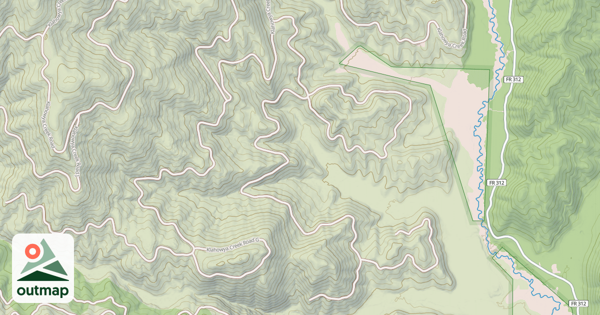 Map of KLAHOWYA CREEK B