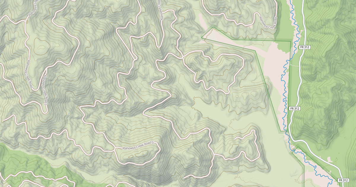 Map preview of KLAHOWYA CREEK B