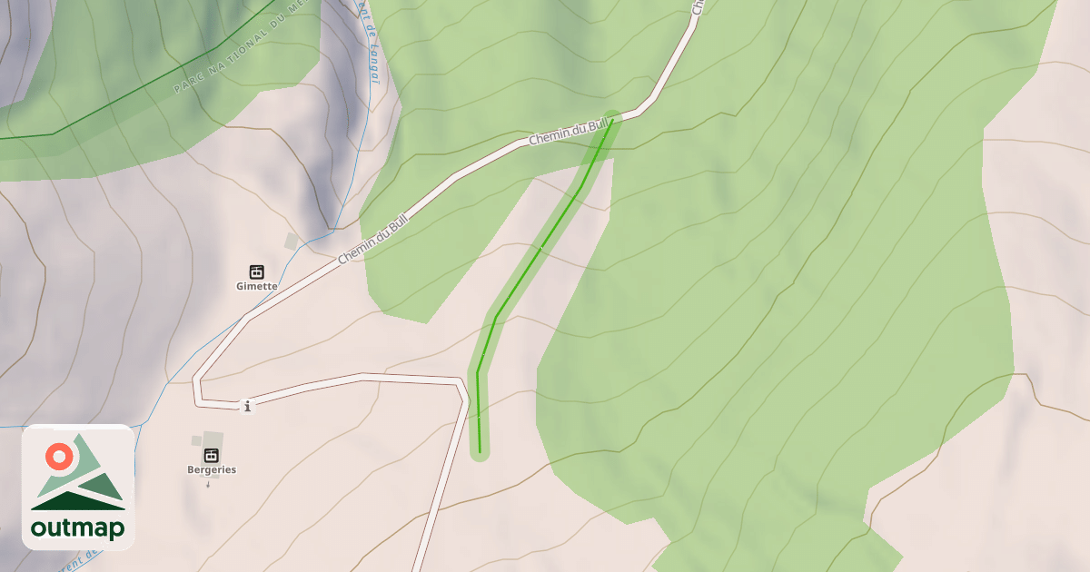 Map of Accès Chemin du Bull