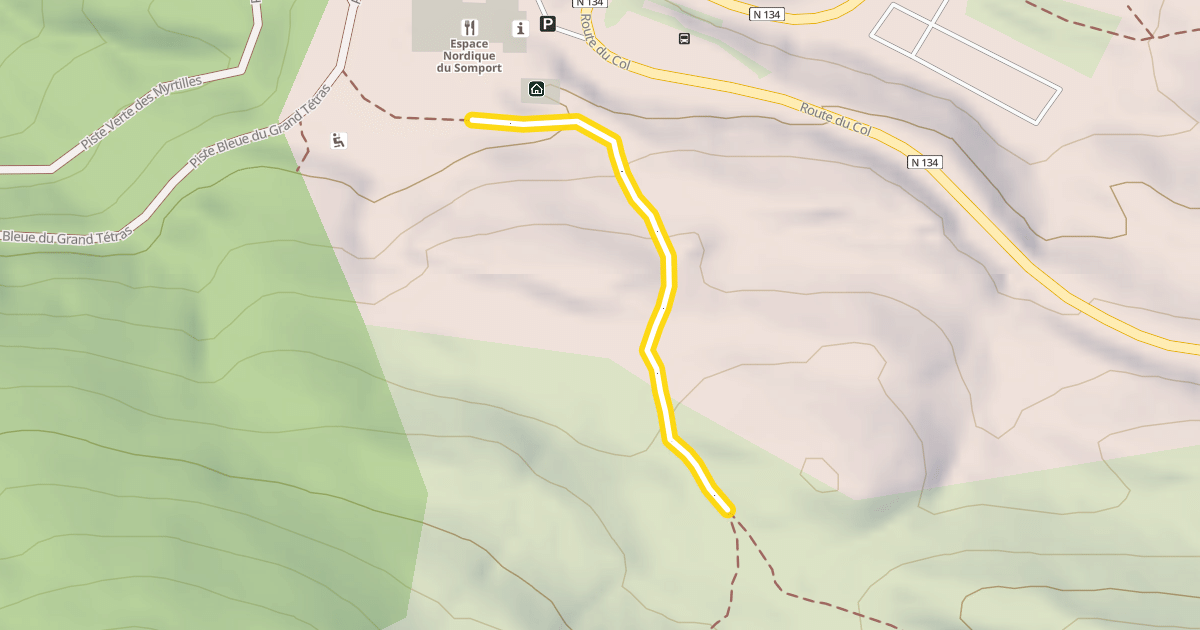 Map preview of Senda de Raquetas de Nieve