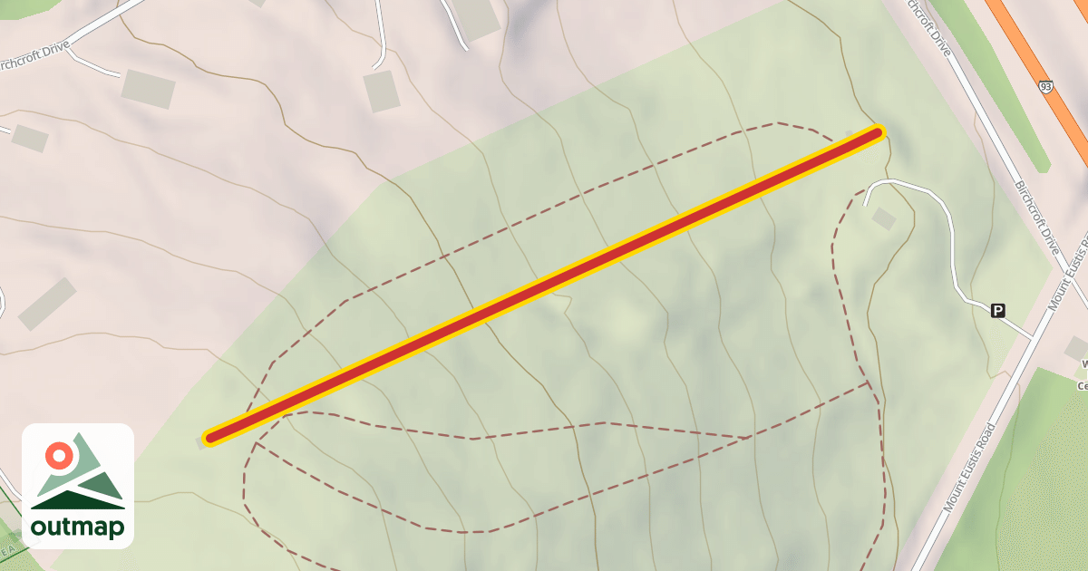 Map of Mt. Eustis Rope Tow