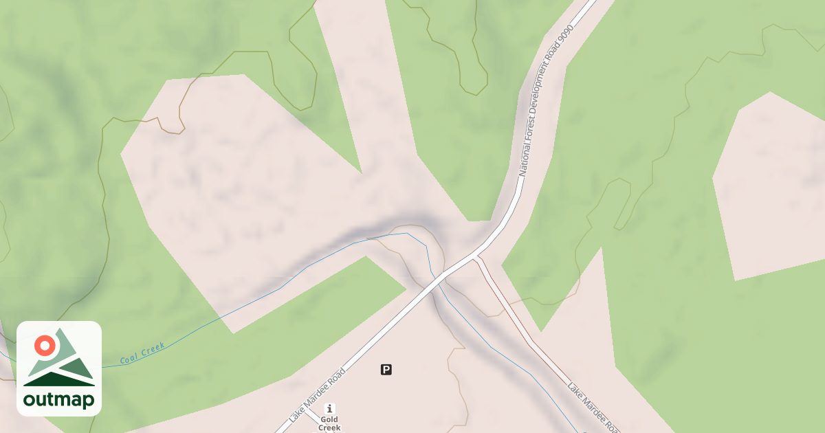 Map of KENDALL PEAK LAKES RD