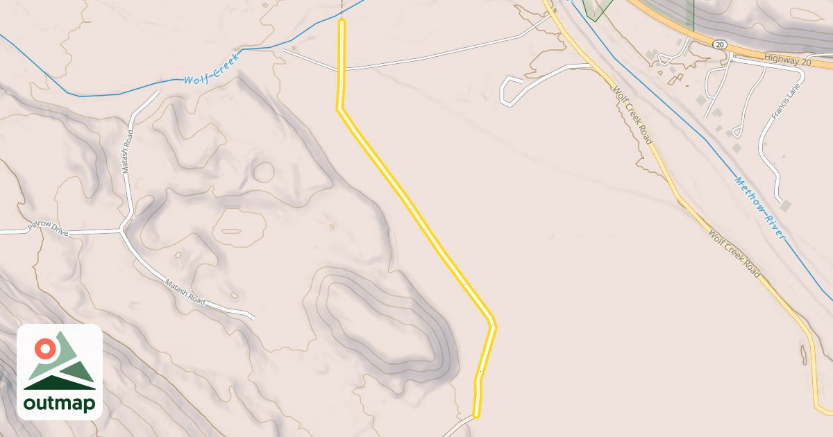 Map of Methow Community Trail- Powers Plunge to Wolf Ridge