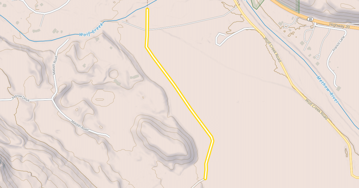 Map preview of Methow Community Trail- Powers Plunge to Wolf Ridge