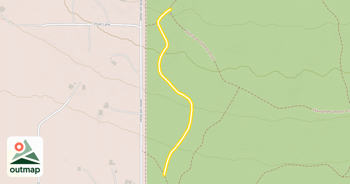 Map of Skarland Winter Trail