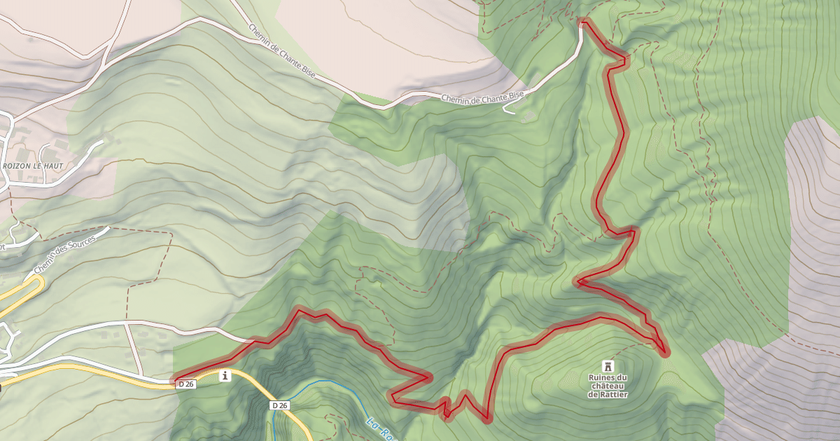 Map preview of Creux de Roizon au Pont de la Roizonne
