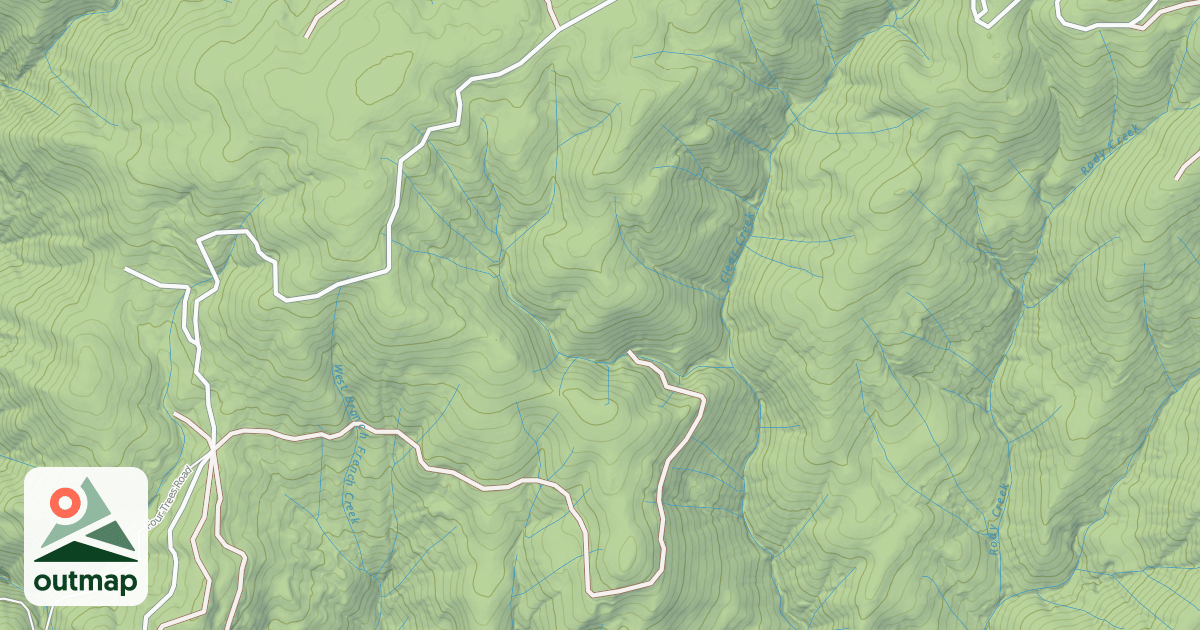 Map of LITTLE RODY CREEK