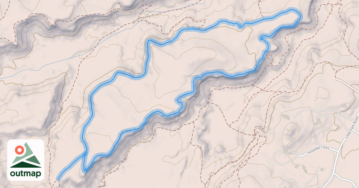 Map of Miramonte Rim Trail