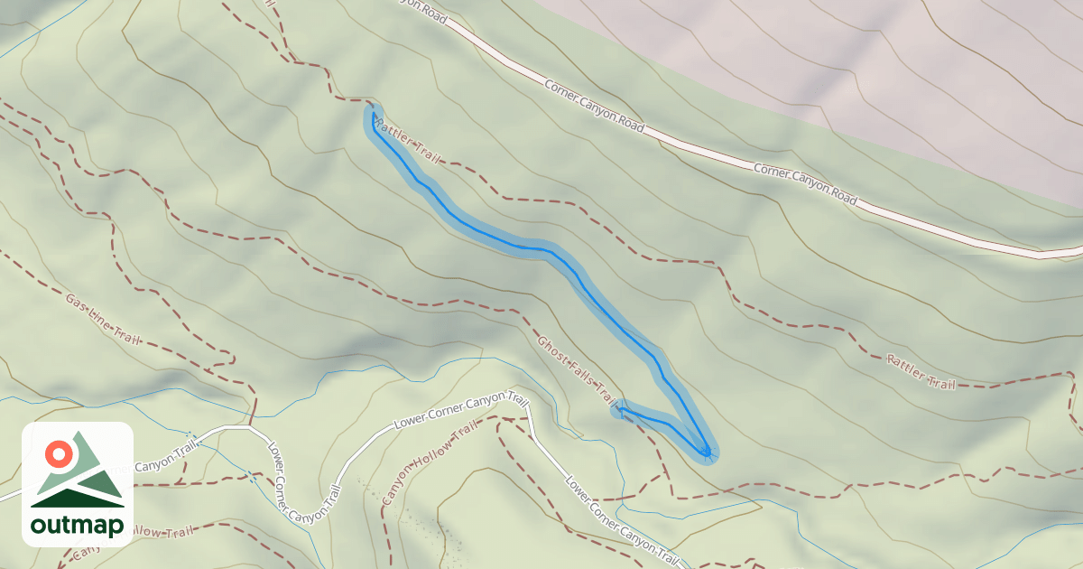 Map of Lower Rattler Connector Trail
