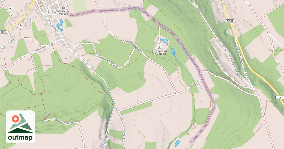 Map of Chemin de la Vallée Saint-Pierre