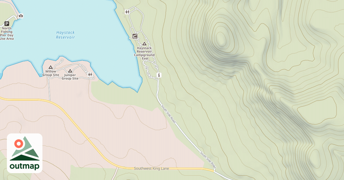 Map of HAYSTACK RESERVOIR CAMPGROUND