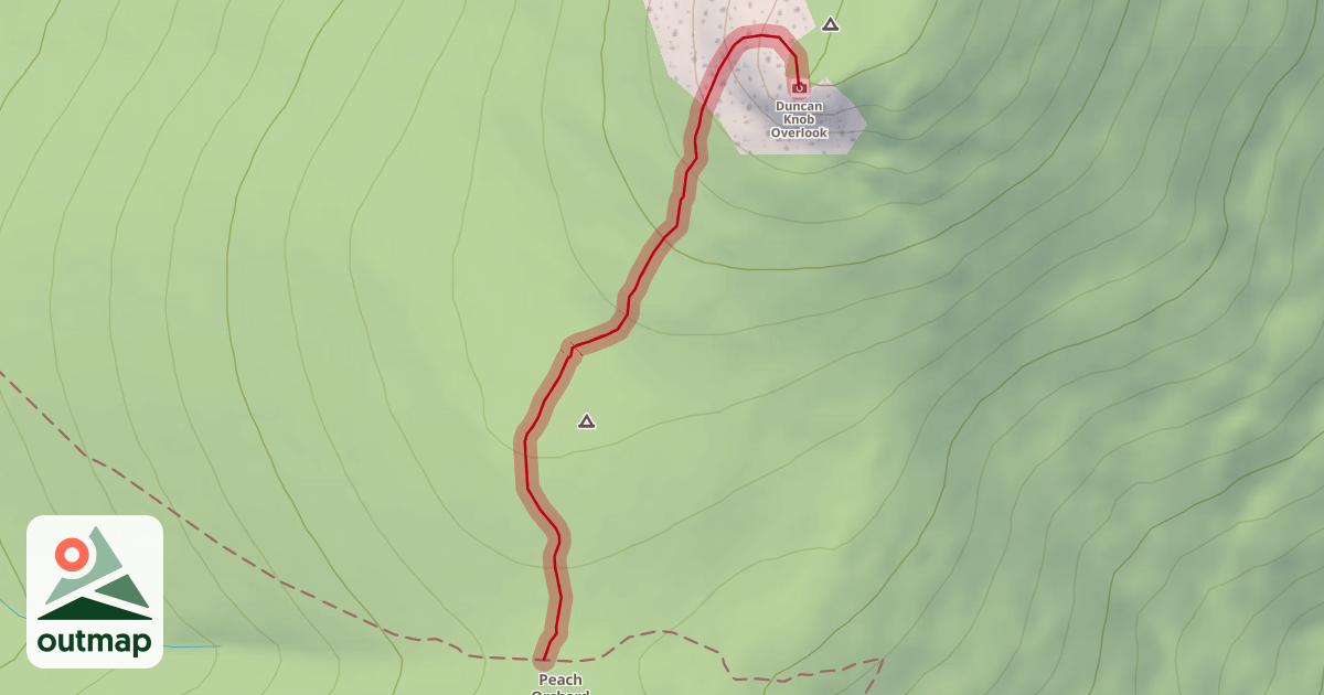Map of Duncan Knob Trail
