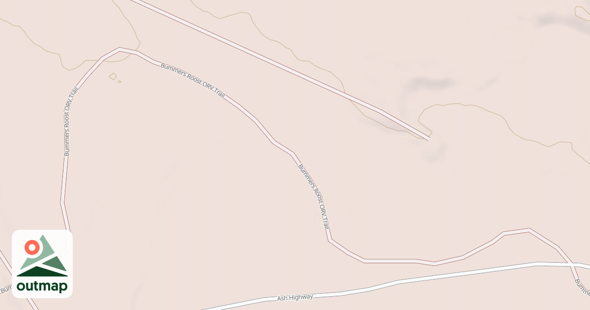 Map of Bummers Roost Trail