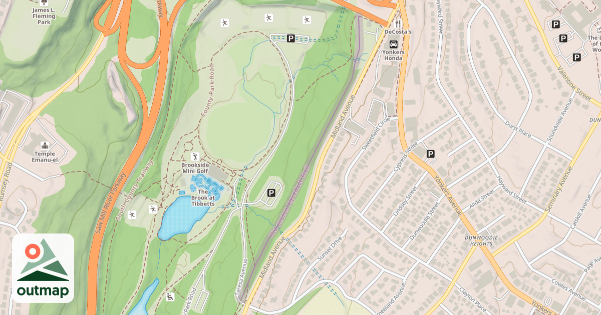 Map of Old Croton Aqueduct Trail