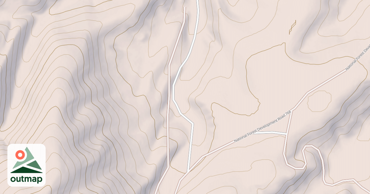 Map of HUTCHEY CANYON SPUR