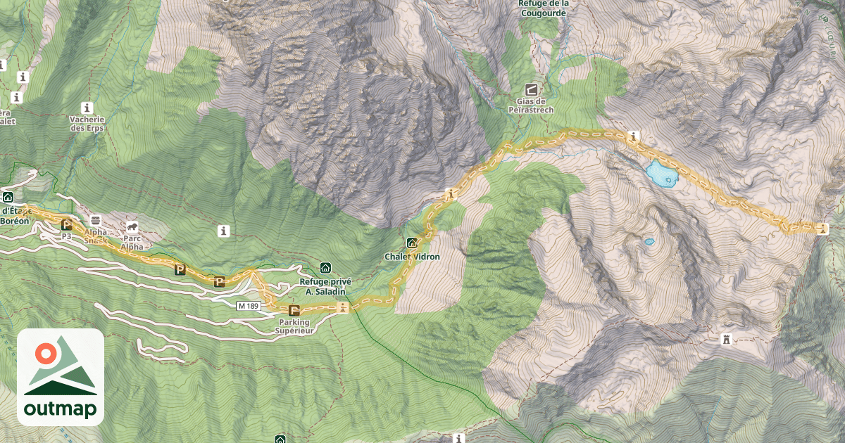Map of Pas des Ladres — Le Boréon