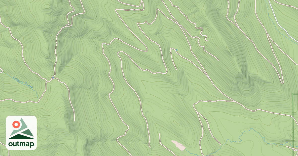 Map of CANYON CR W DRY FK F