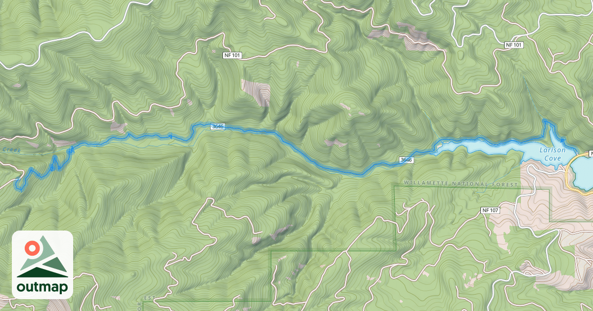 Map of Larison Creek Trail #3646
