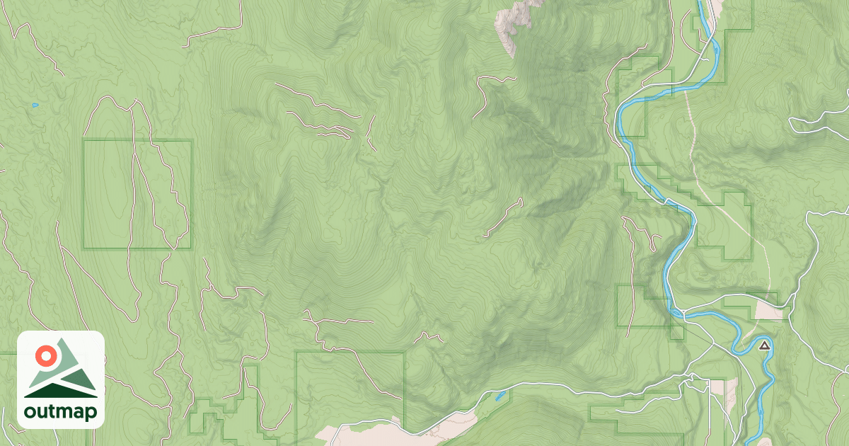 Map of QUEEN MOUNTAIN