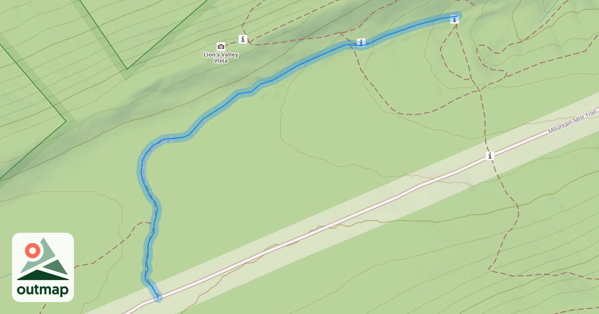 Map of Mountain Mist Trail