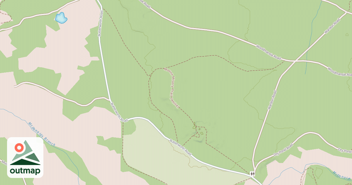 Map of Mt. Misery Trail