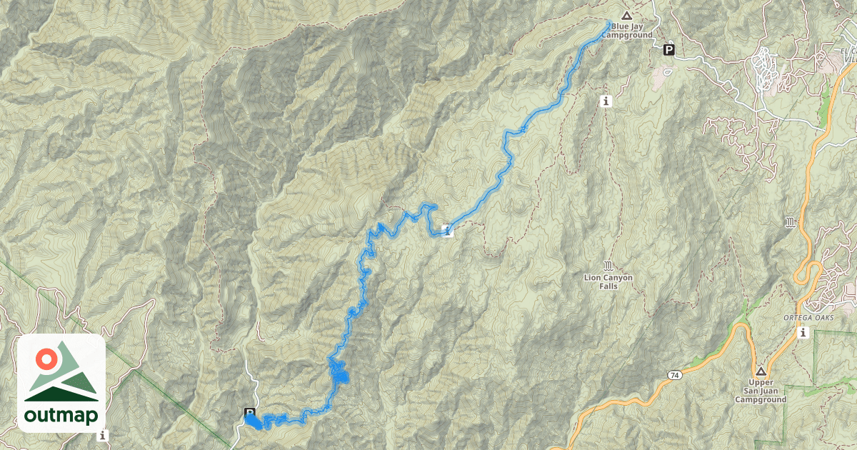 Map of Old San Juan Trail