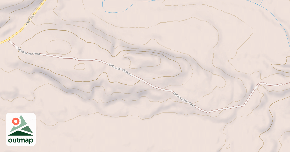 Map of CATHEDRAL FALLS