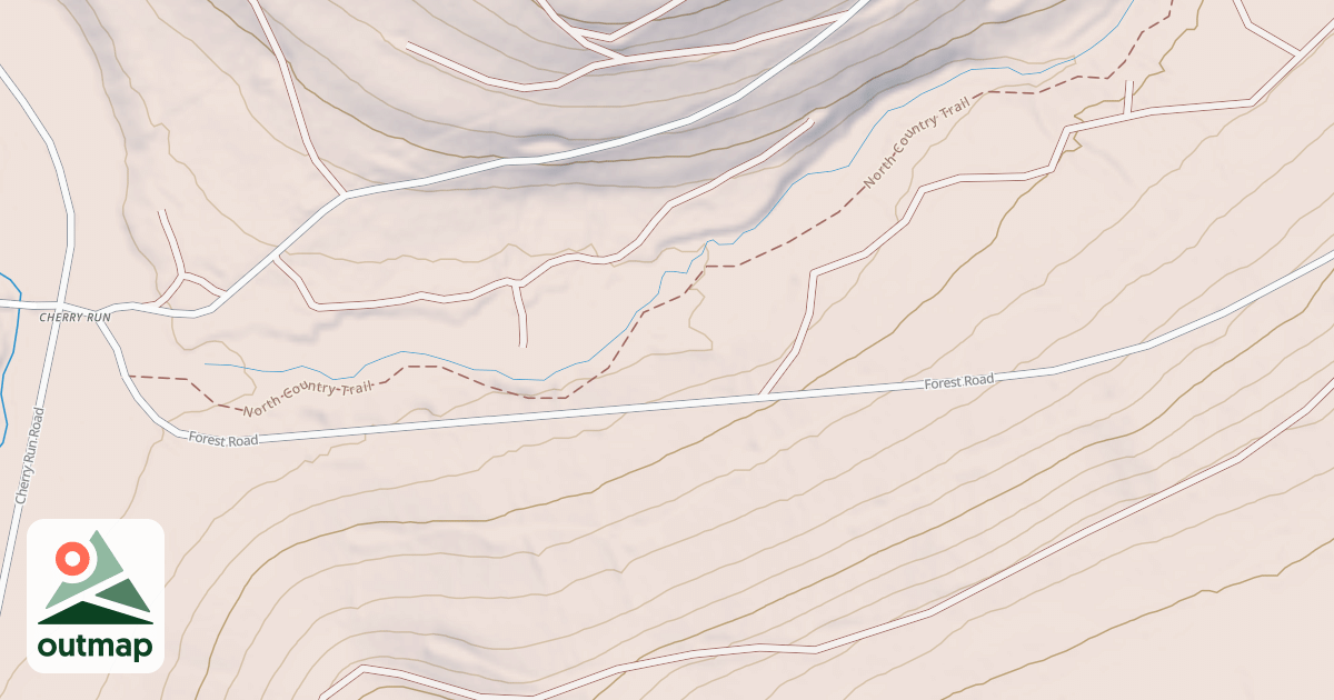 Map of CHERRY RUN