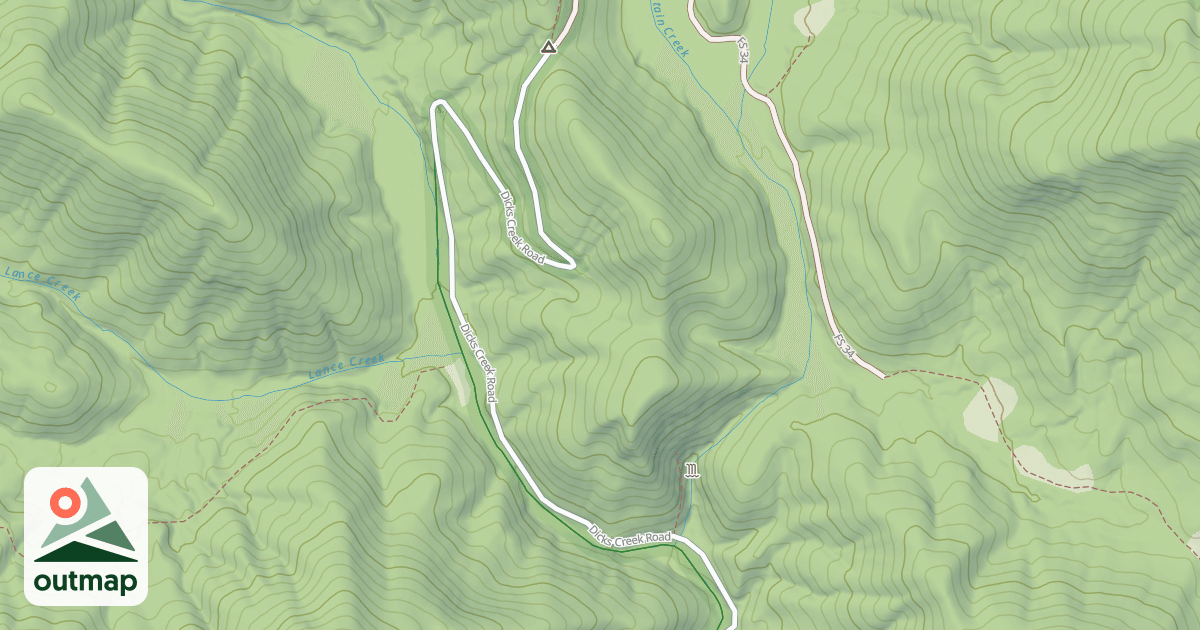 Map of DICKS CREEK