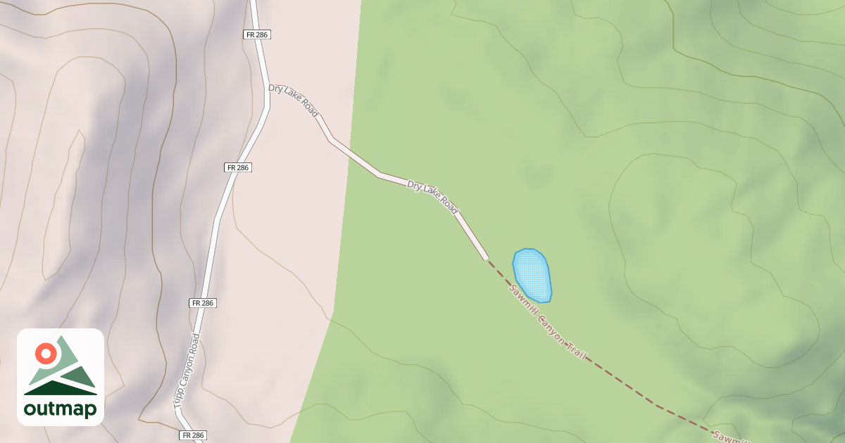 Map of DRY LAKE STOCK TANK