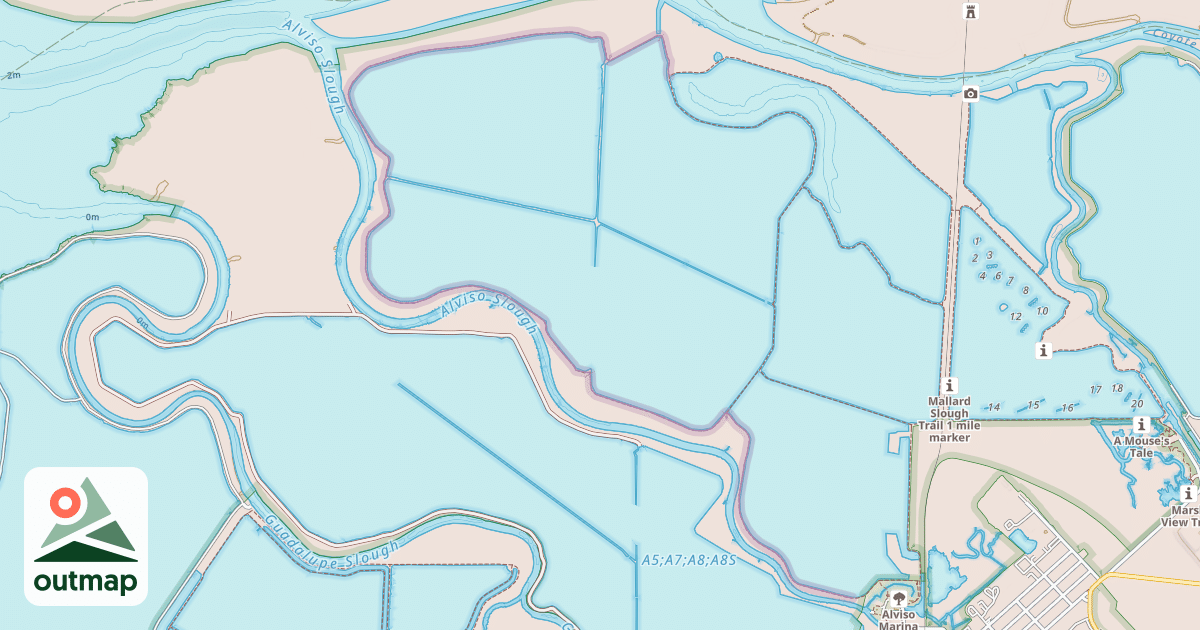 Map of Alviso Slough Trail